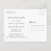 ウィス鮮やか |ダーク・ジュエル・トー結婚ン写真の日付 案内ポストカード (裏面)