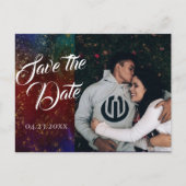 ウィス鮮やか |ダーク・ジュエル・トー結婚ン写真の日付 案内ポストカード (正面)