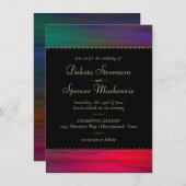 ウィス鮮やか |宝石トーンの水の色結婚の種類 招待状 (正面/裏面)