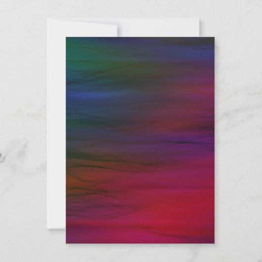 ウィス鮮やか |宝石トーンの水の色結婚の種類 招待状 (裏面)