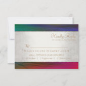 ウィス鮮やか |宝石トーン水の色の食事オプション 出欠カード (正面)