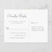 ウィス鮮やか |宝石トーン水色RSVP インビテーションポストカード (裏面)