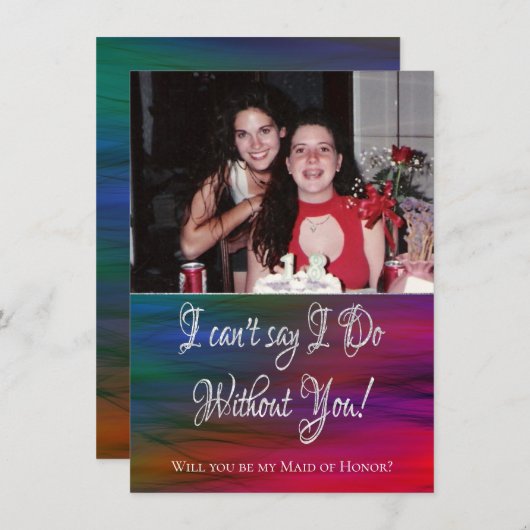 ウィス鮮やか | Photo Cant Say I Do Without You 招待状 (正面/裏面)