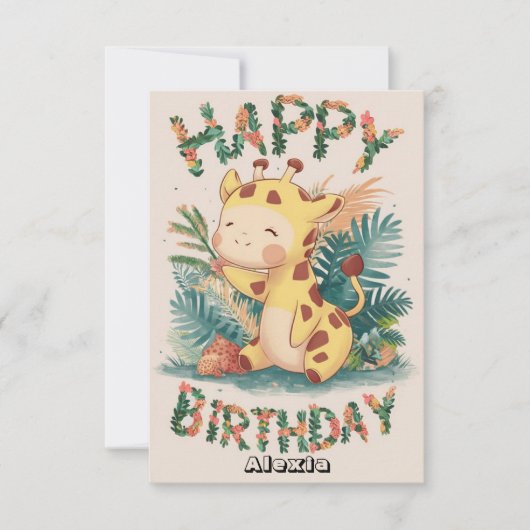 ウィズかわいらしズキリン誕生日 カード (正面)