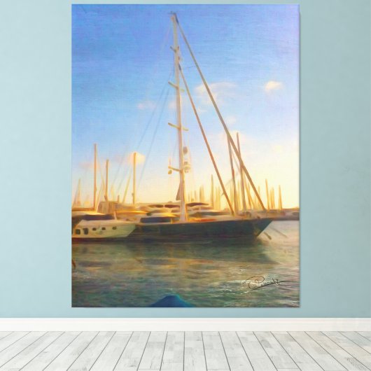 ウィズサニーデイシービーチイスラエルズリア キャンバスプリント (インサイチュ (ウッドフロア))