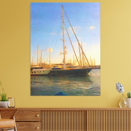 ウィズサニーデイシービーチイスラエルズリア キャンバスプリント (インサイチュ (リビング))