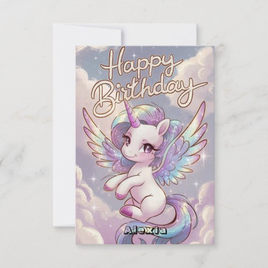 ウィズシアルユニコーン誕生日 カード (正面)