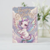 ウィズシアルユニコーン誕生日 カード (スタンド正面)