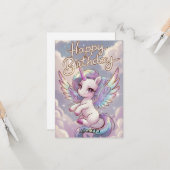 ウィズシアルユニコーン誕生日 カード (正面/裏面インサイチュ)