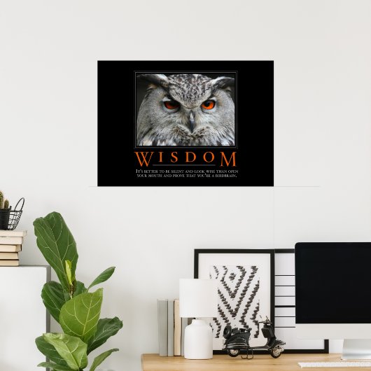 ウィズダムやる気を起こさせるパロディのポスター ポスター (ホームオフィス)