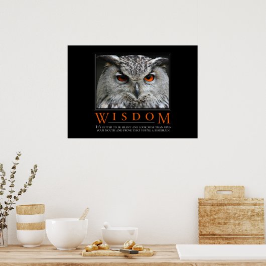ウィズダムやる気を起こさせるパロディのポスター ポスター (キッチン)