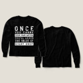 ウィズダム引用文デザイン – すべてのドロップの価値 (デザイン 正面&背面)