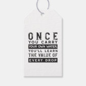 ウィズダム引用文デザイン – すべてのドロップの価値 ギフトタグ (正面)