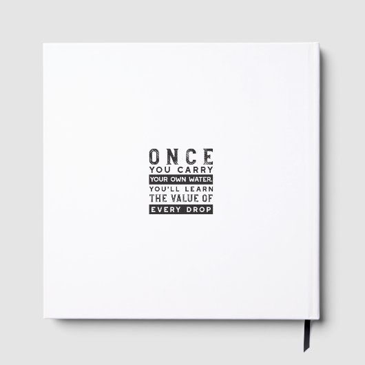 ウィズダム引用文デザイン – すべてのドロップの価値 ゲストブック (裏面)