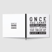 ウィズダム引用文デザイン – すべてのドロップの価値 ゲストブック (全面)