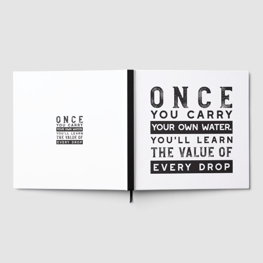 ウィズダム引用文デザイン – すべてのドロップの価値 ゲストブック (全面)