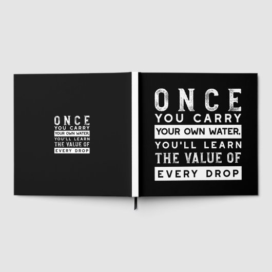 ウィズダム引用文デザイン – すべてのドロップの価値 ゲストブック (全面)