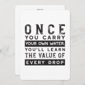 ウィズダム引用文デザイン – すべてのドロップの価値 シーズンカード (正面/裏面)