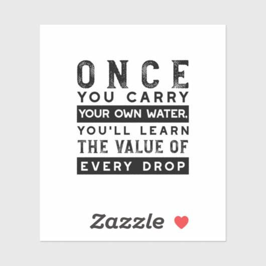 ウィズダム引用文デザイン – すべてのドロップの価値 シール (シート)