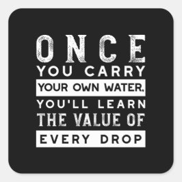 ウィズダム引用文デザイン – すべてのドロップの価値 スクエアシール