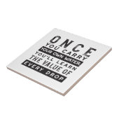 ウィズダム引用文デザイン – すべてのドロップの価値 タイル (側面)