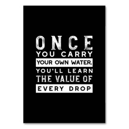 ウィズダム引用文デザイン – すべてのドロップの価値 テーブルナンバー