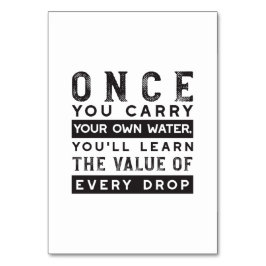 ウィズダム引用文デザイン – すべてのドロップの価値 テーブルナンバー