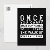 ウィズダム引用文デザイン – すべてのドロップの価値 ポストカード (正面/裏面)