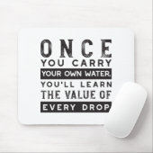 ウィズダム引用文デザイン – すべてのドロップの価値 マウスパッド (マウス)