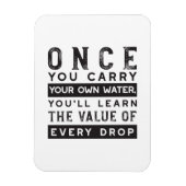 ウィズダム引用文デザイン – すべてのドロップの価値 マグネット (縦)