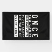 ウィズダム引用文デザイン – すべてのドロップの価値 横断幕 (横)