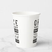 ウィズダム引用文デザイン – すべてのドロップの価値 紙コップ (右)