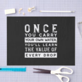 ウィズダム引用文デザイン – すべてのドロップの価値 薄葉紙 (クラフト)