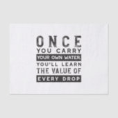 ウィズダム引用文デザイン – すべてのドロップの価値 薄葉紙 (正面)