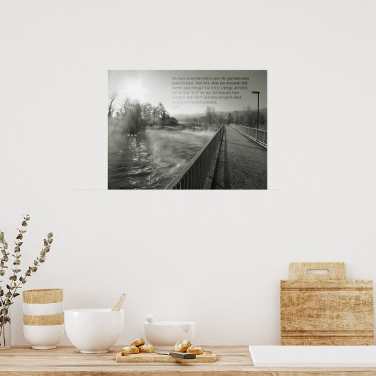 ウィズダム引用文ブリッジやる気を起こさせるライフポスター ポスター (キッチン)
