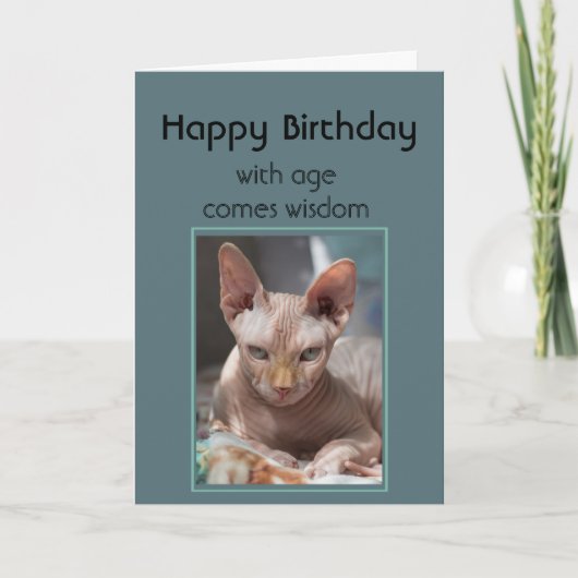 ウィズダム来ハッピーバースデーおもしろい カード (正面)