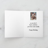 ウィズダム来ハッピーバースデーおもしろい カード (内部)