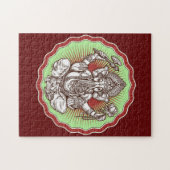 ウィズダム·ガナパティ·インド·ヒンドゥー·ロード·ガネシャ·エレファント ジグソーパズル (横)