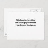 ウィズダム(トイレ紙チェック) ポストカード (正面/裏面)