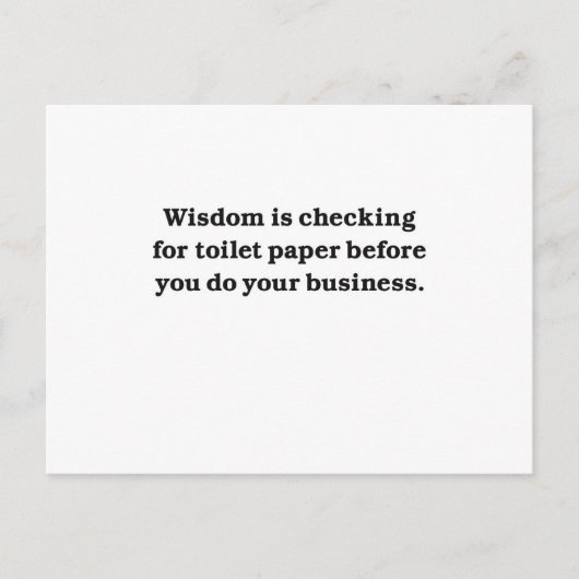 ウィズダム(トイレ紙チェック) ポストカード (正面)