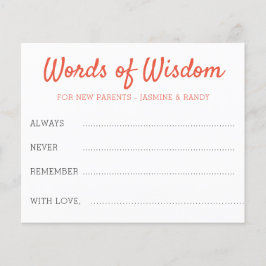 ウィズダム・フィエスタ新父母ベビーシャワーの言葉