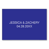 ウィズドネイビーブルー結婚のアドバイスカード テーブルナンバー (裏面)