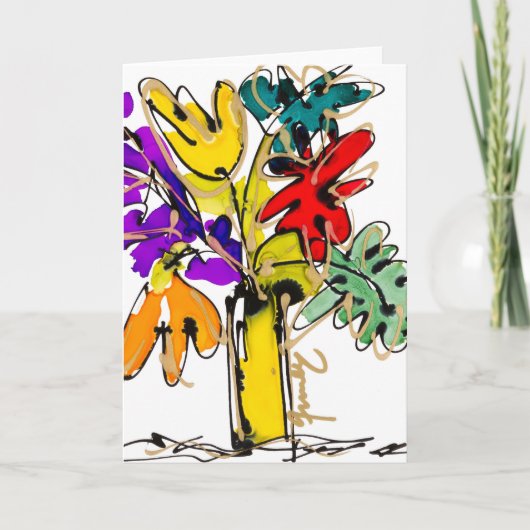 ウィズドーム開花ラヴティ空白のドノートカード サンキューカード (正面)