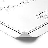 ウィズブエレガントラック&ホワイトブライダルシャワー ポスター (角)