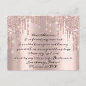 ウィズブリーズメイドバラグリッタードリップスメイド・オブ・オーナー(花嫁付き添い人) ポストカード (正面)