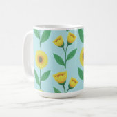 ウィズミカルな喜びの花開き コーヒーマグカップ (正面左)