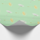 ウィズミントホワイトイエロータンデリオンの花 ラッピングペーパー (角)