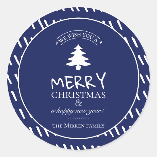 ウィズメリーズパーソナライズされた ラウンドシール (正面)