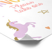 ウィズユニコーン甘いテーブルガールバースデーパーティー ポスター (角)