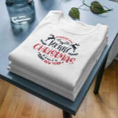 ウィズユーメリークリスマスレトロタイポグラフィ Tシャツ